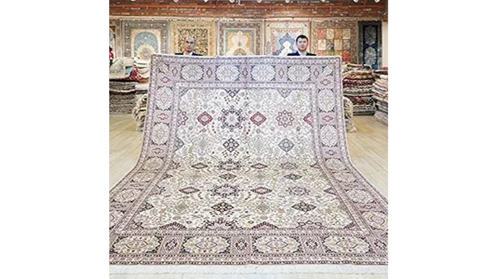 large silk oriental rug