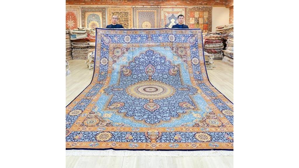 large silk woven rug