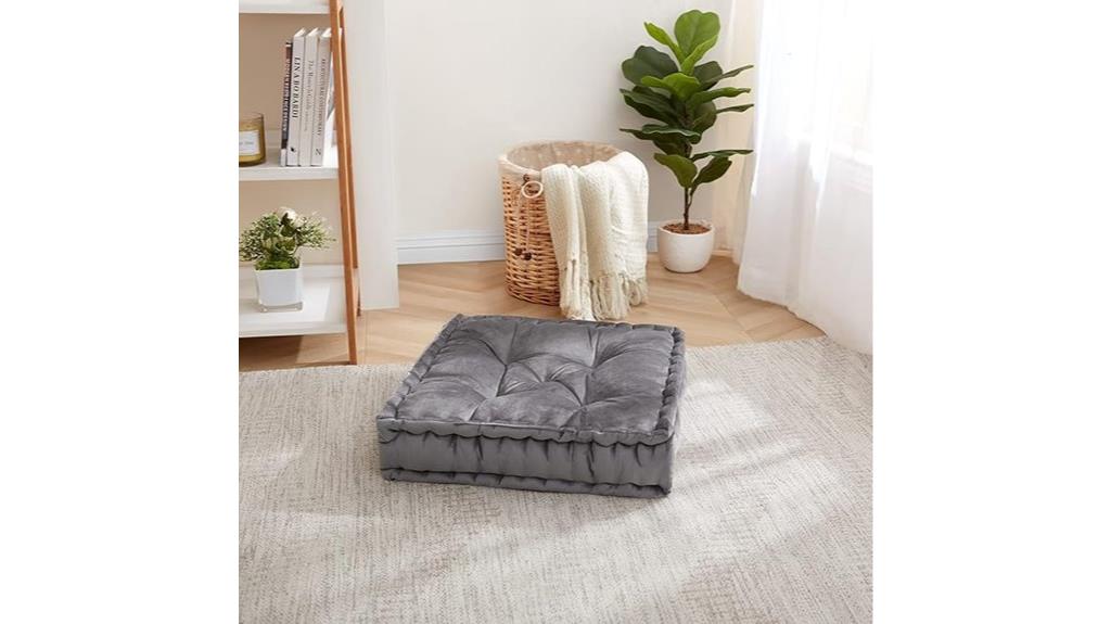 large tufted floor pillow