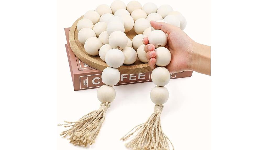 large wood bead garland