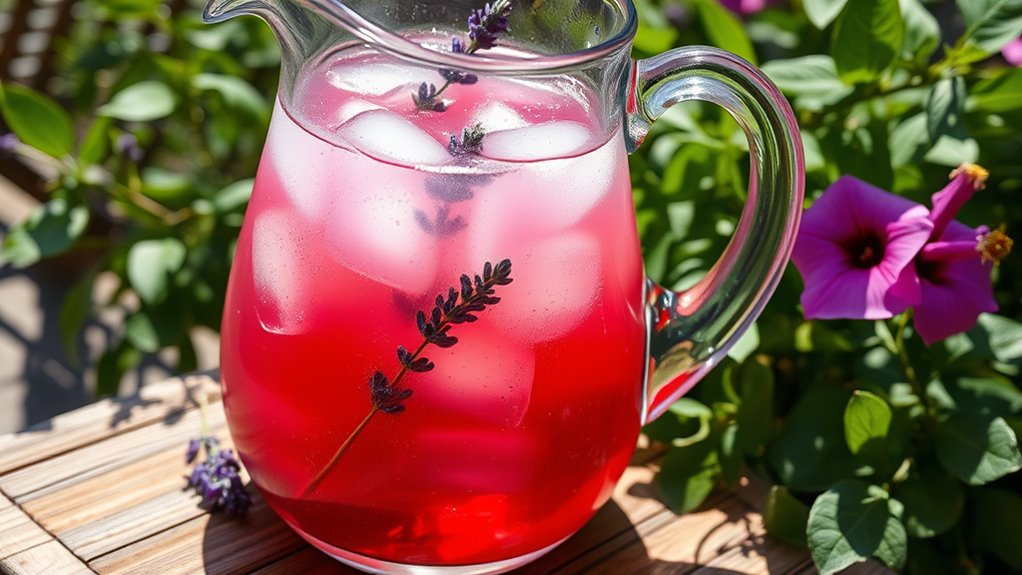 lavender hibiscus iced teas