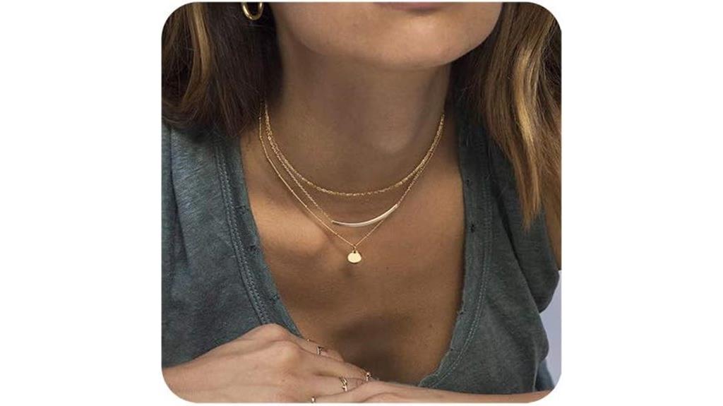 layered dainty choker set