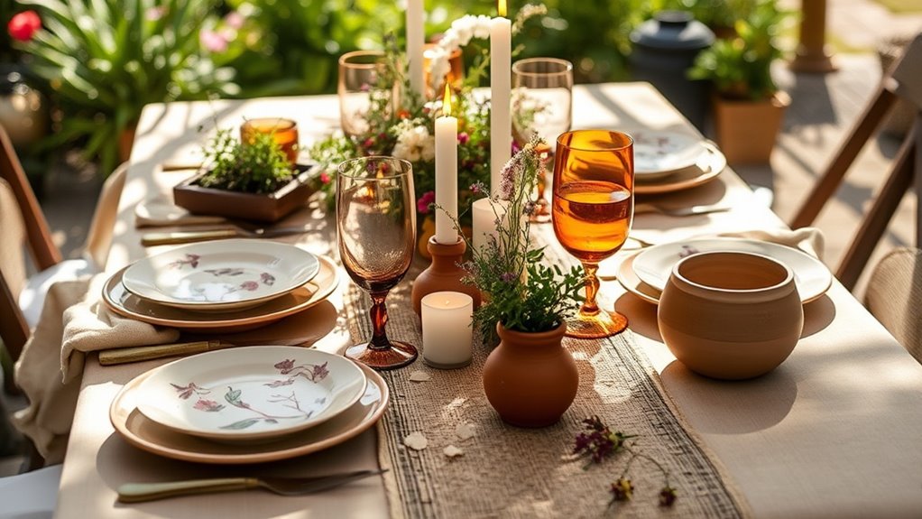 layered elegant table decor