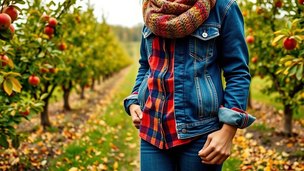 layered flannel denim comfort