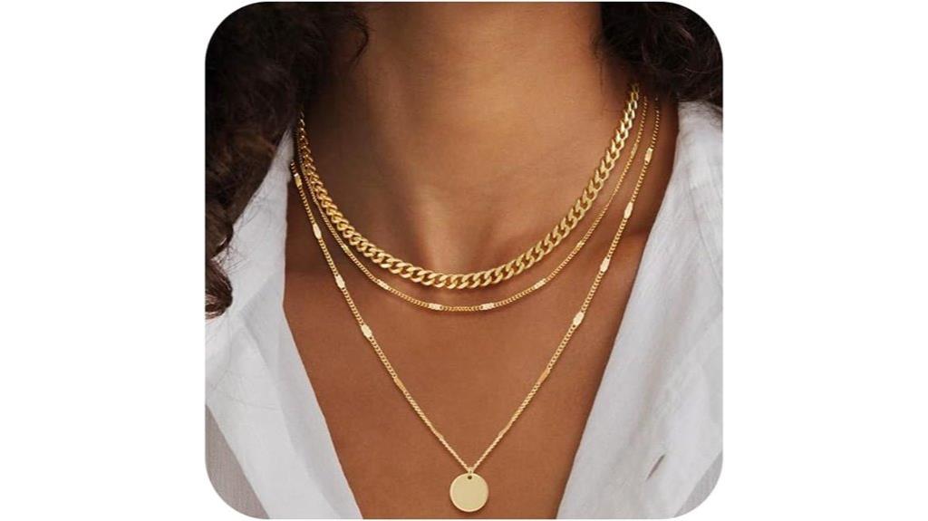 layered gold silver necklaces