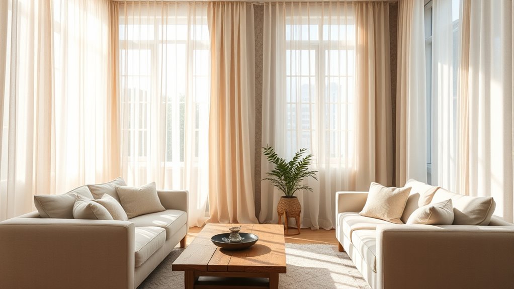 layered semi sheer window treatments