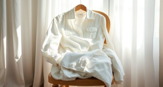 layered white linen tips