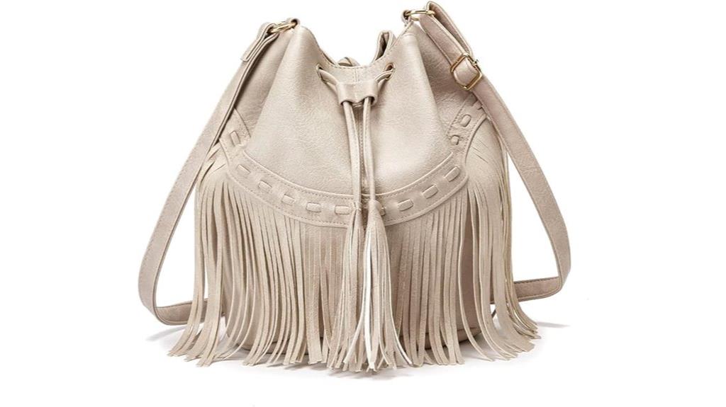 leather fringe crossbody bag