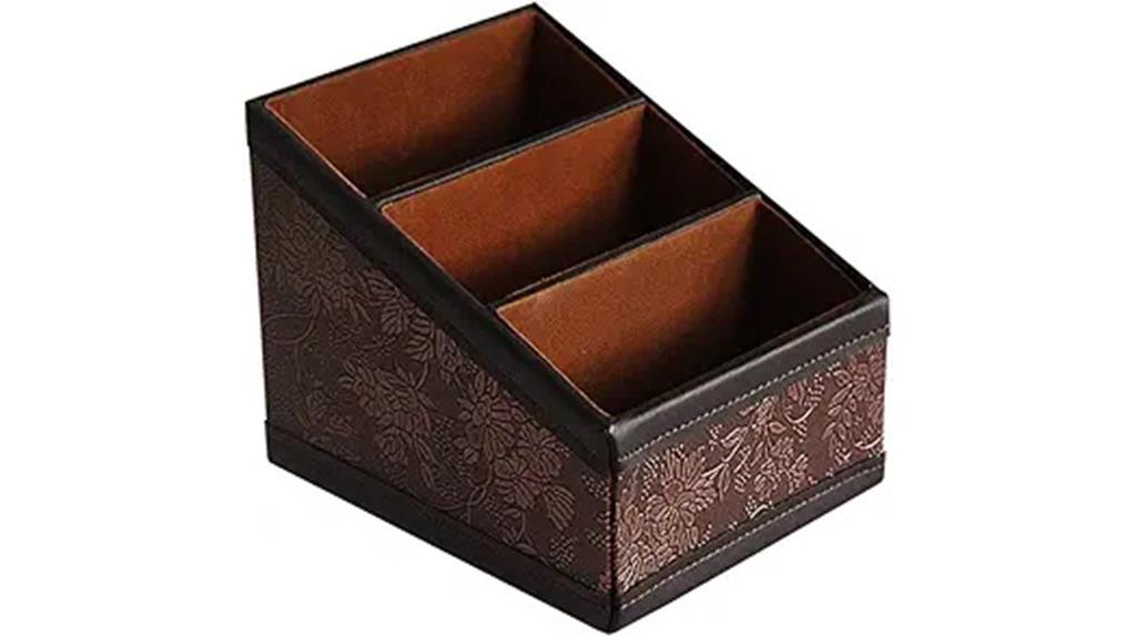leather remote control organizer