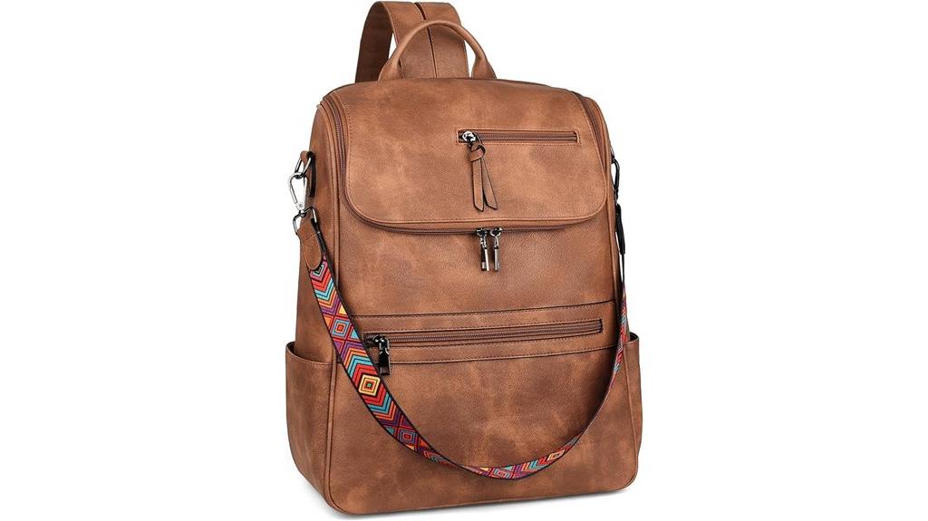 leather women s travel backpack