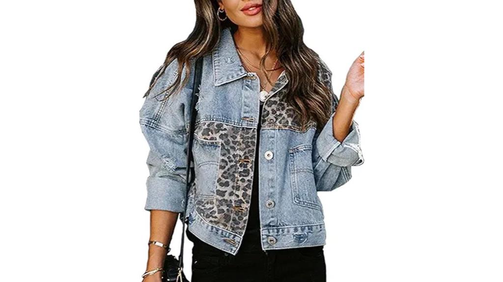 leopard denim jacket