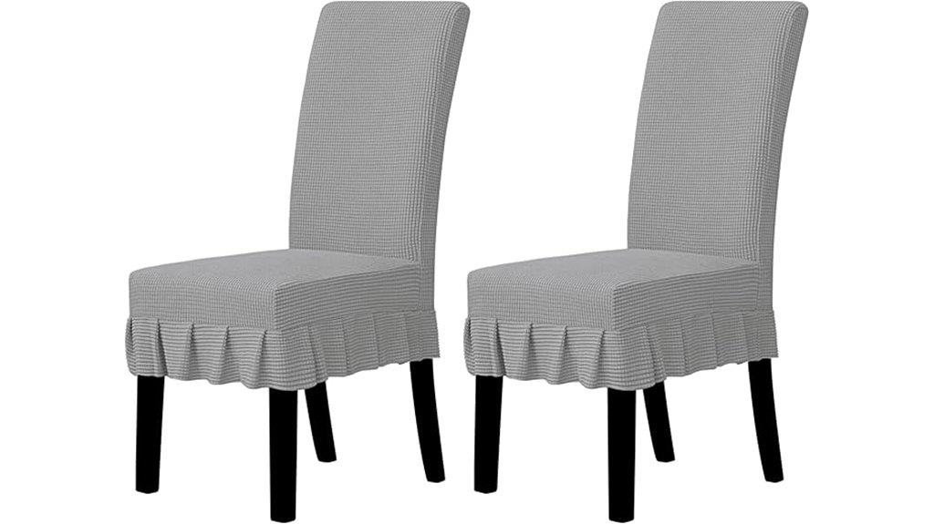 light gray dining chair covers