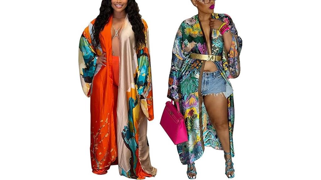 lightweight satin kimono cover