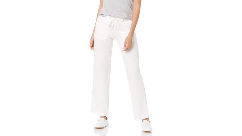 linen blend wide leg pants