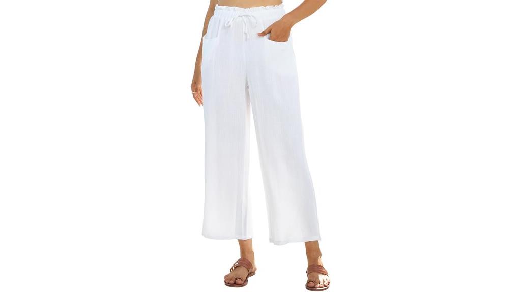 linen wide leg pants