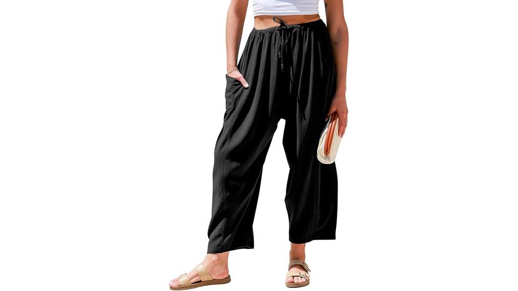 linen wide leg pants