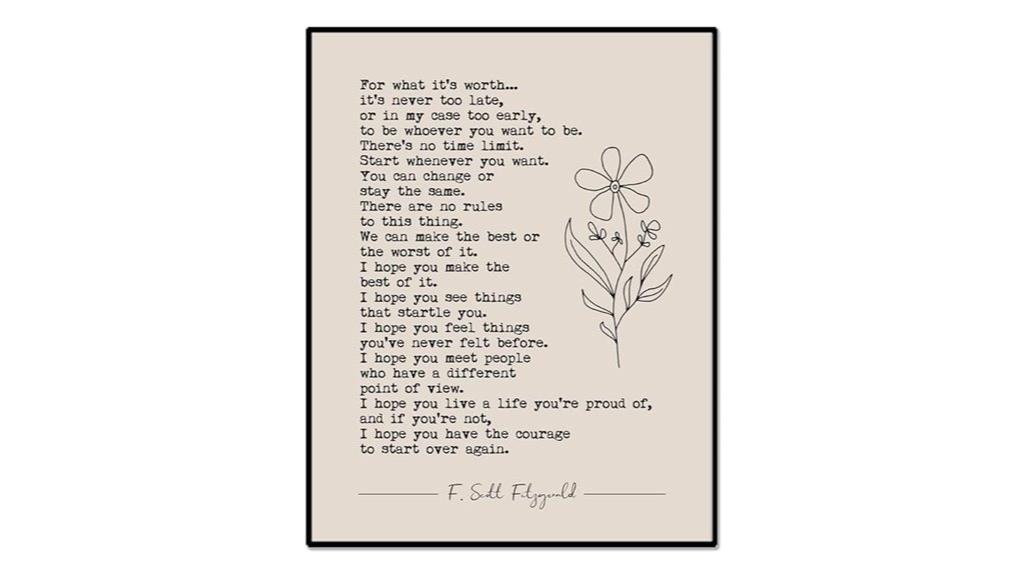 literature quote wall art