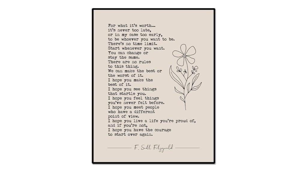 literature quote wall decor