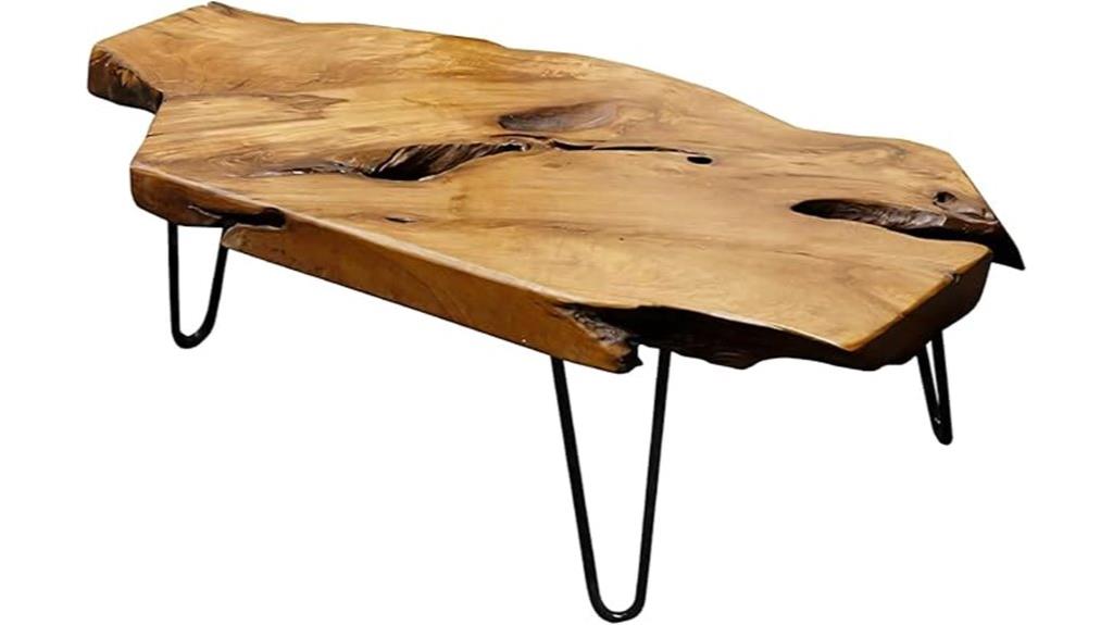 live edge natural wood table