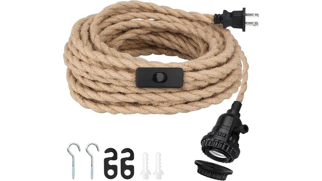 long hemp rope pendant