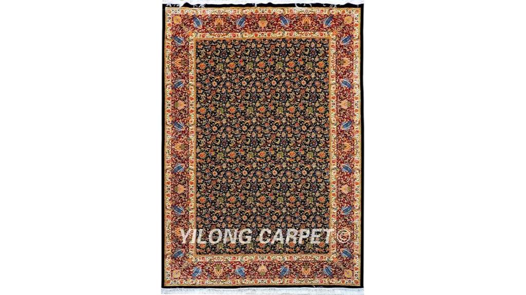 luxurious large silk rug