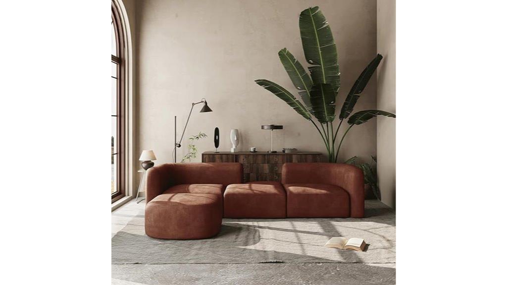 luxurious modern velvet sofa