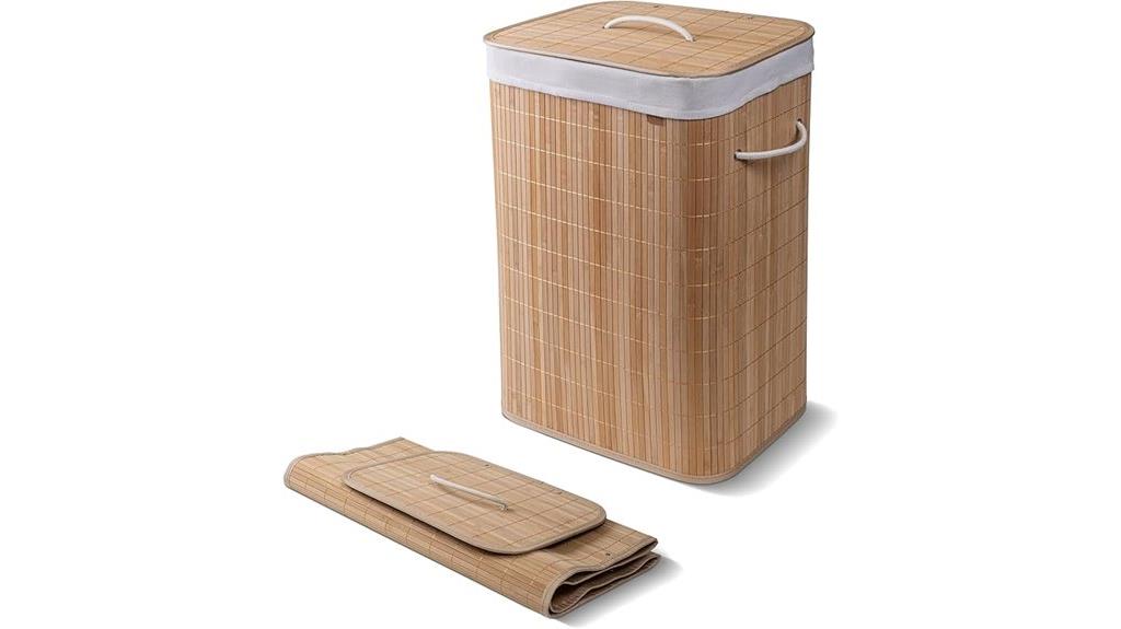 luxury bamboo laundry hamper