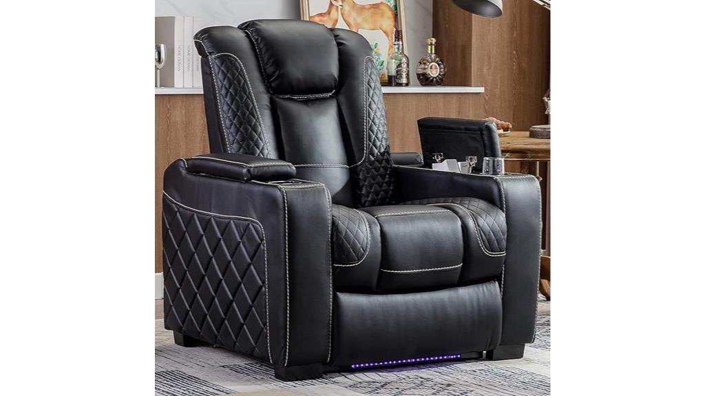 luxury faux leather recliner
