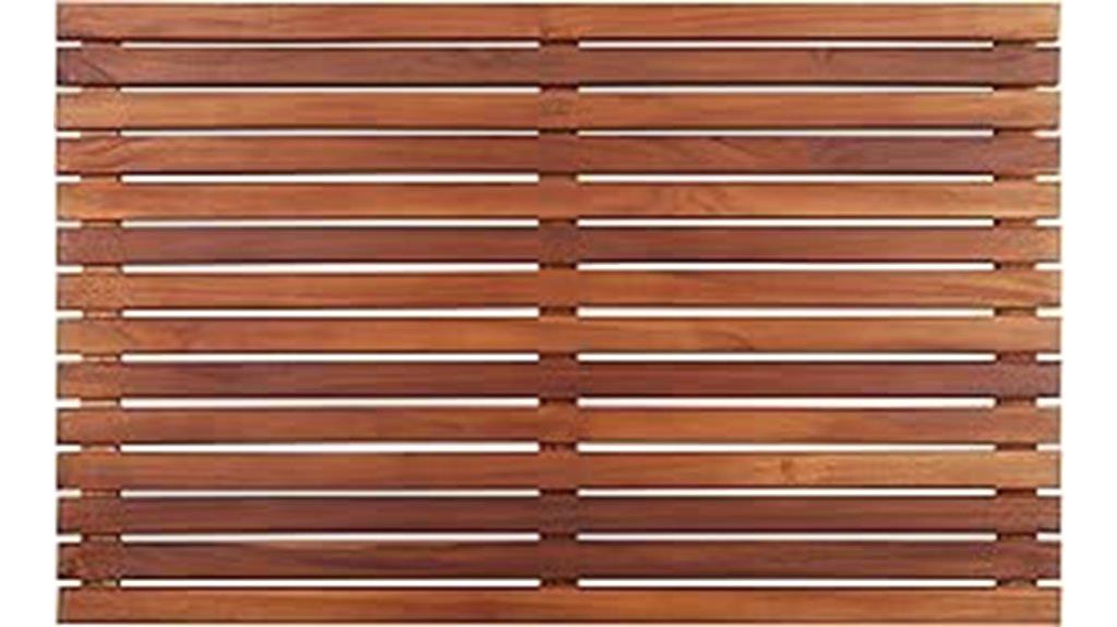 luxury teak shower mat