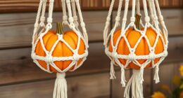macram pumpkin porch decor