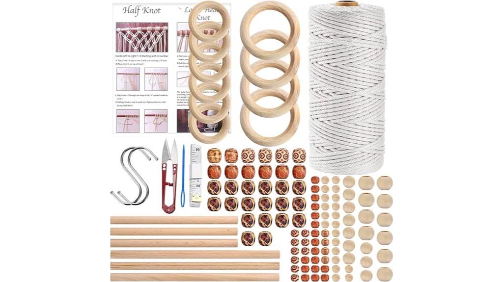 macrame kit with 121 supplies