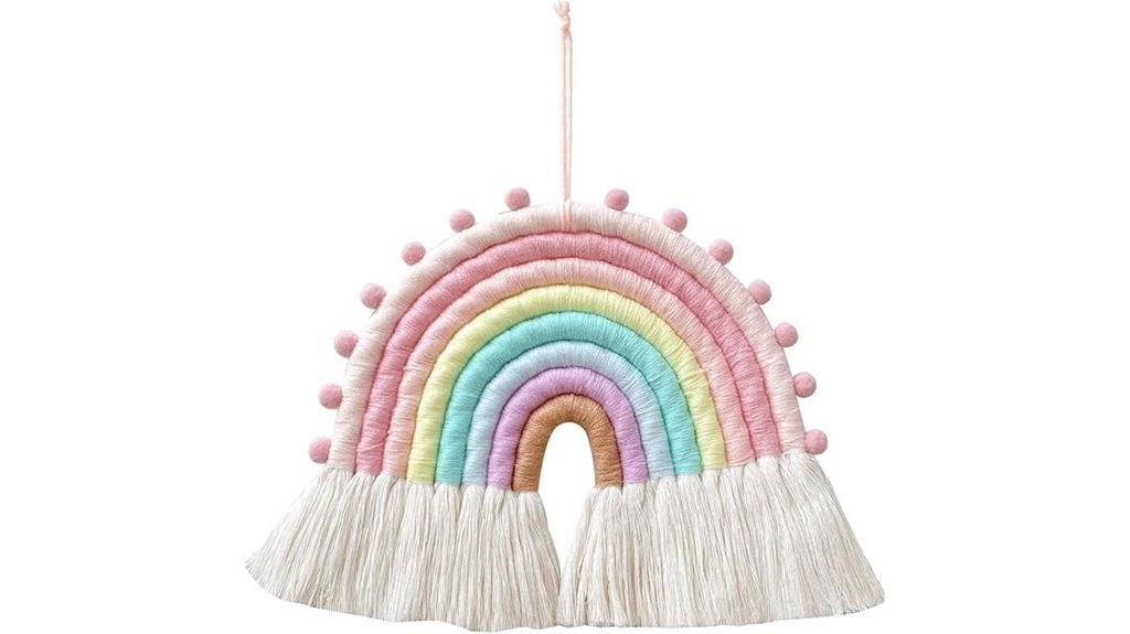 macrame rainbow nursery decor