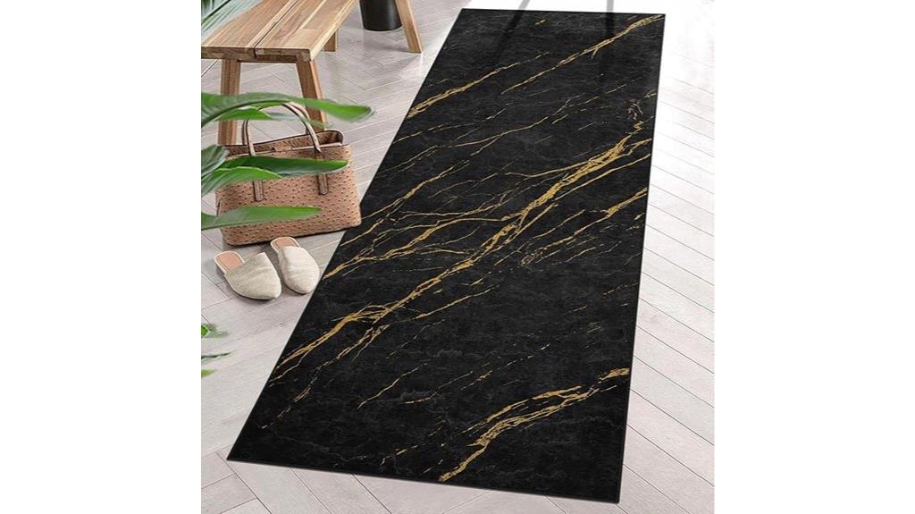 marble pattern non slip rug