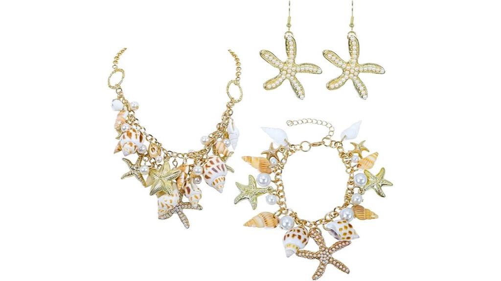 mermaid tail shell necklace