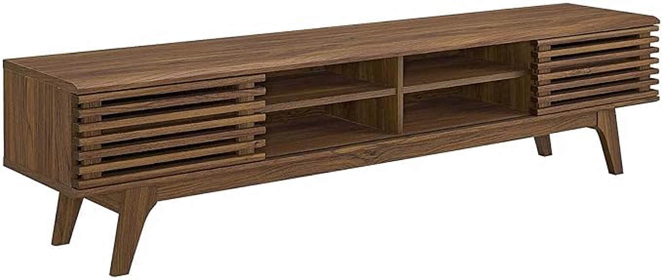 mid century modern tv console