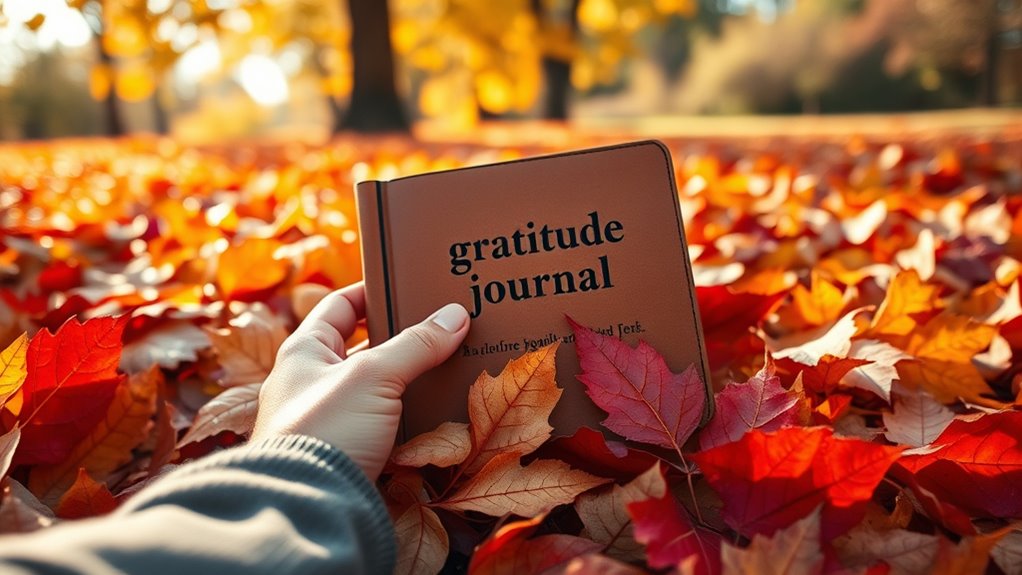 mindful autumn leaf observation