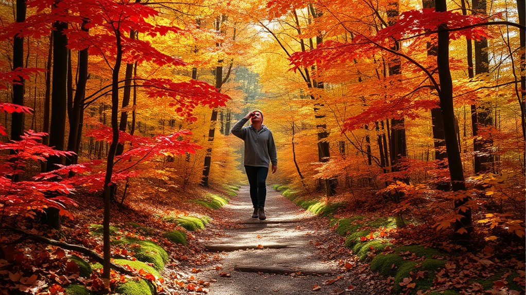 mindful forest walking practice