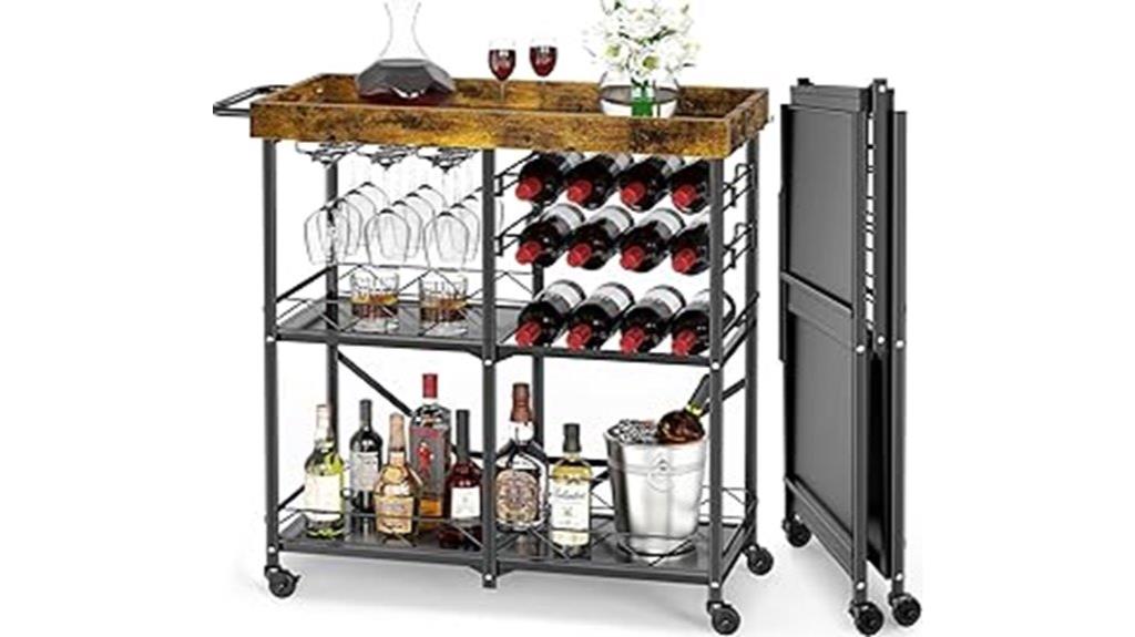 mobile home bar with wine storage