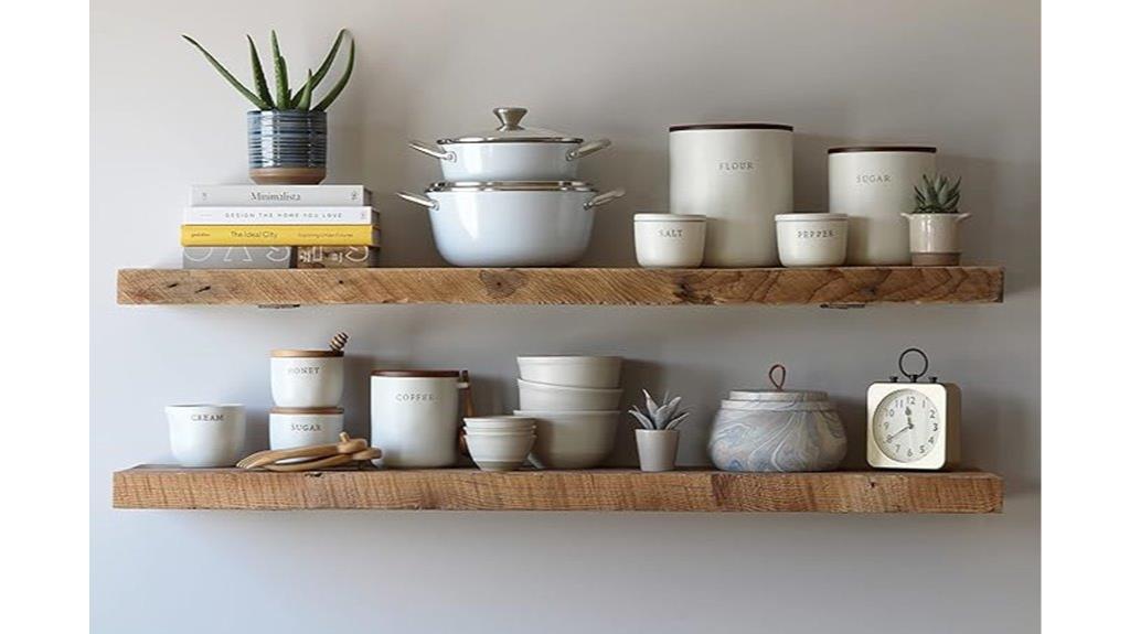 modern floating shelf design