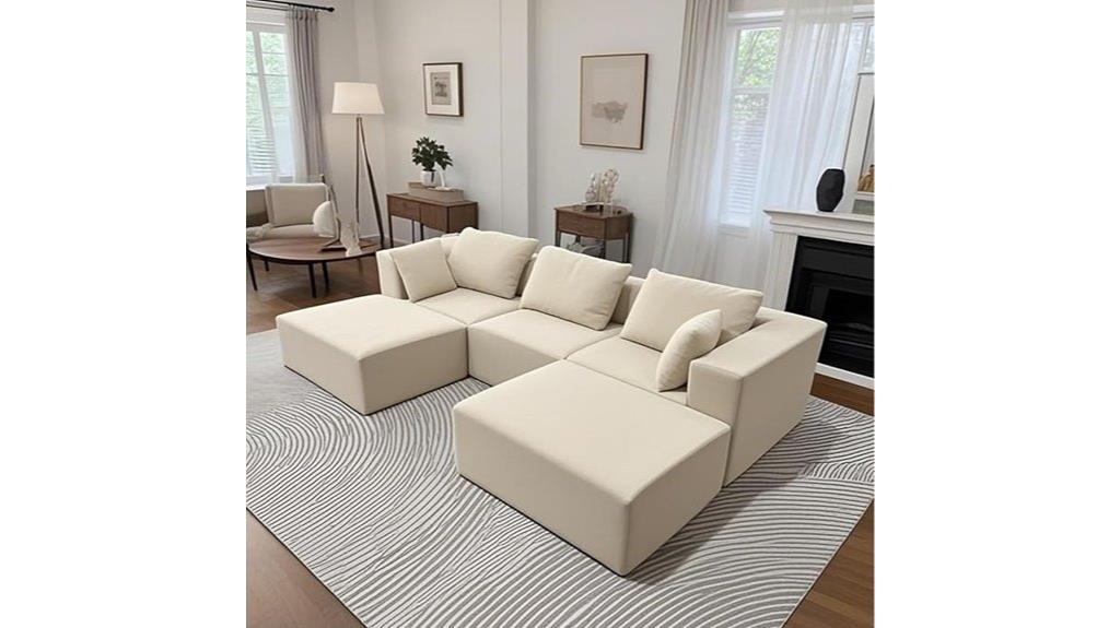 modular couch with ottomans