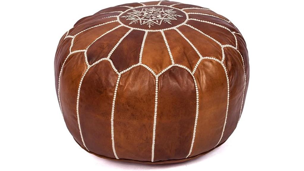 moroccan handmade leather ottoman