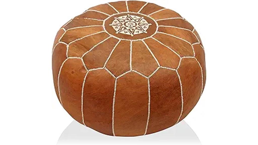 moroccan leather pouf