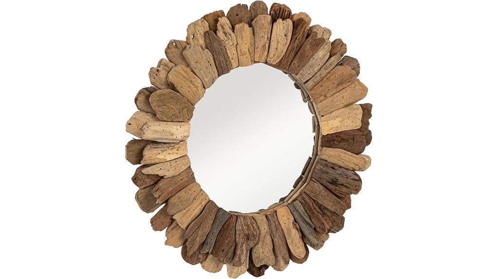 natural driftwood frame mirror
