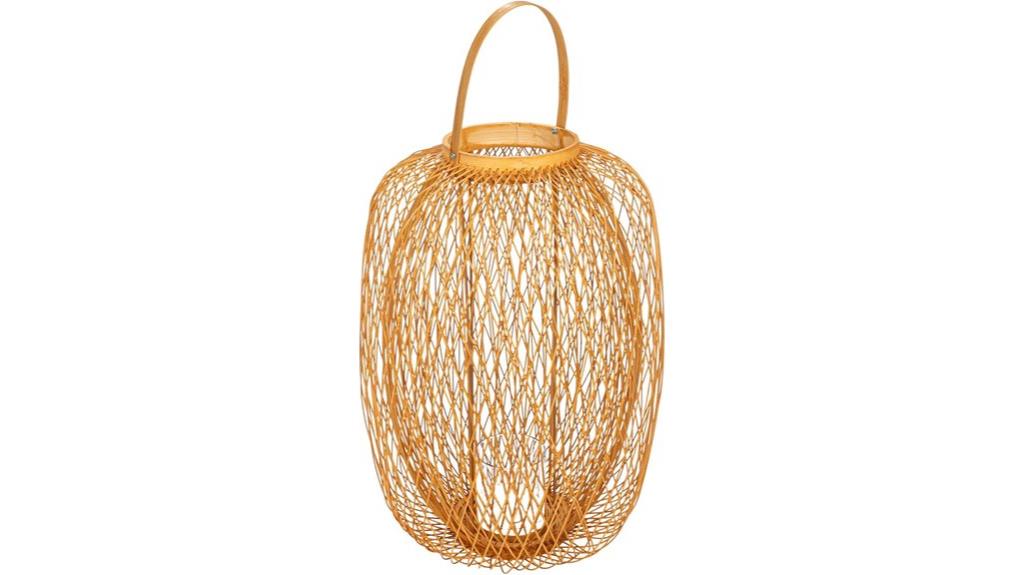 natural hand woven bamboo lantern