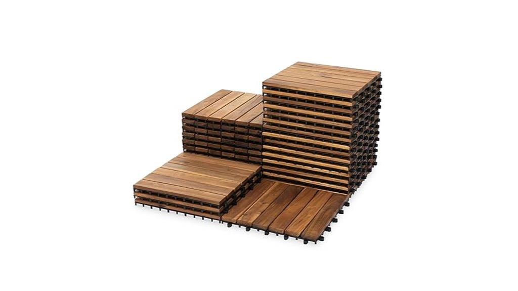 natural waterproof acacia tiles