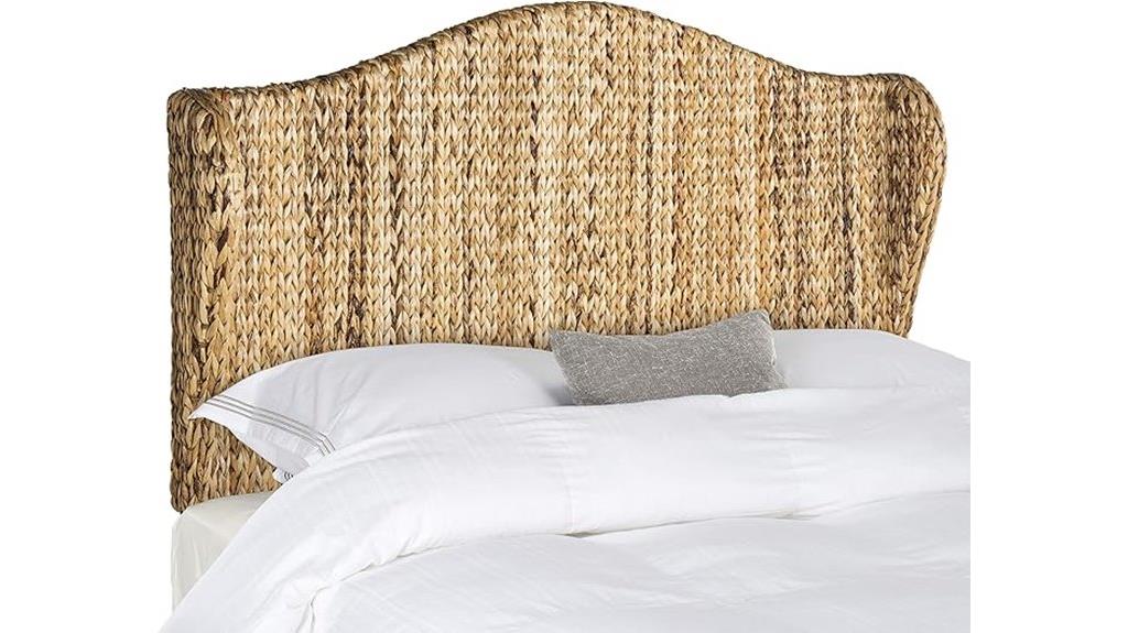 natural winged king headboard