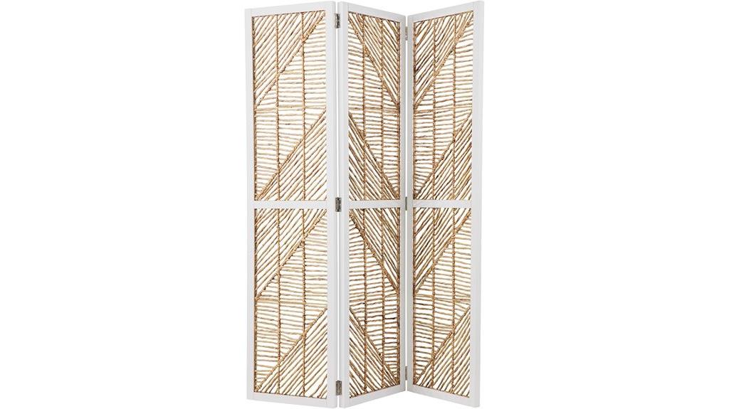 natural woven room divider