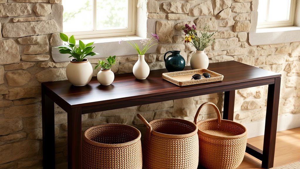 nature themed entryway decor