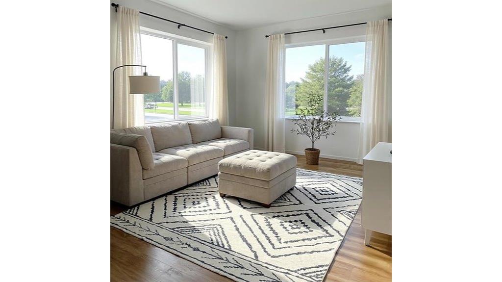 navy western rug