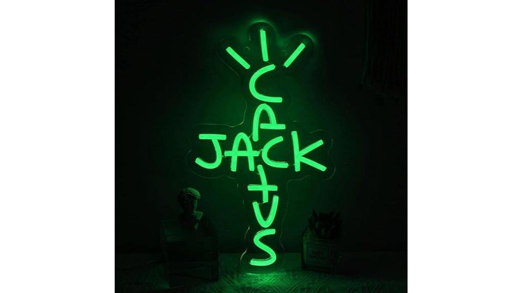 neon jack cactus sign